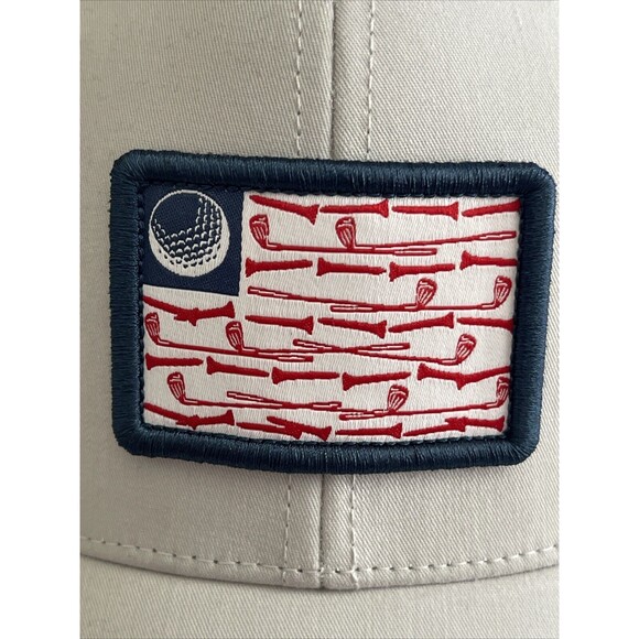 Tommy Bahama Baseball Cap Adjustable Light Gray Golf Flag Embroidered OS Hat NEW - Picture 3 of 6